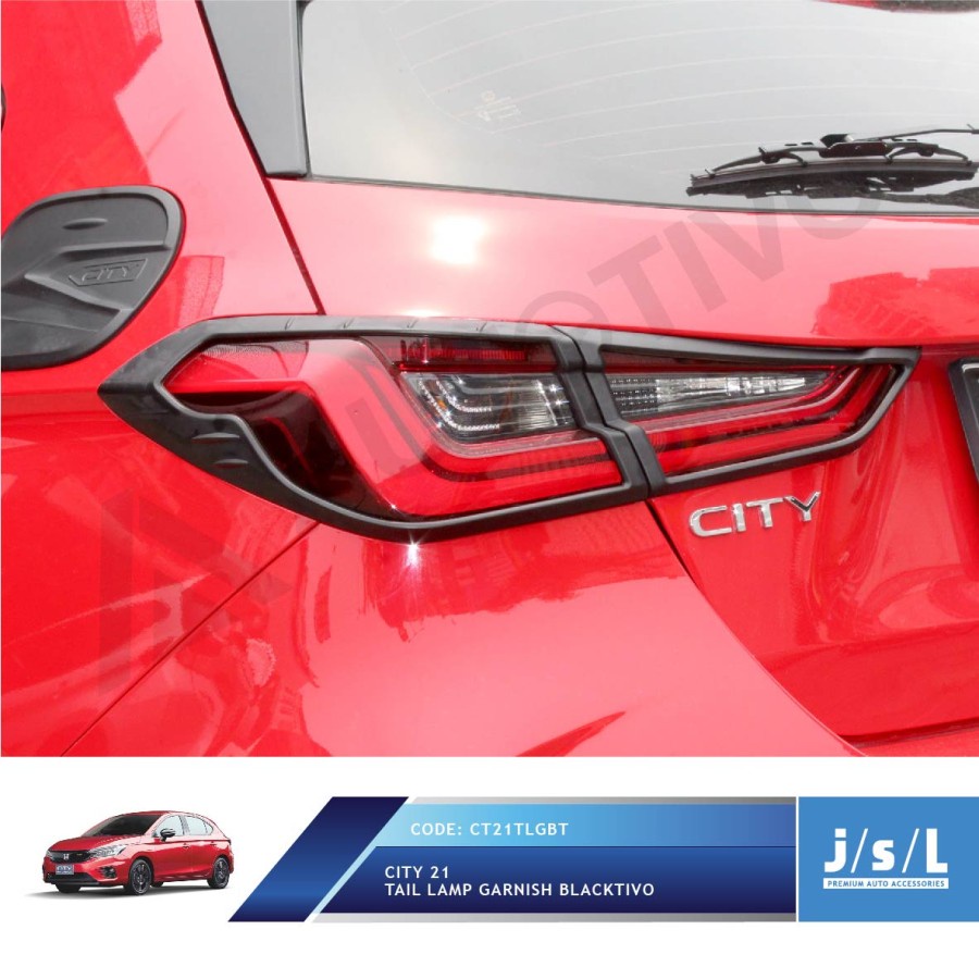 City Hatchback Aksesoris Cover Garnish Lampu Belakang Stoplamp JSL