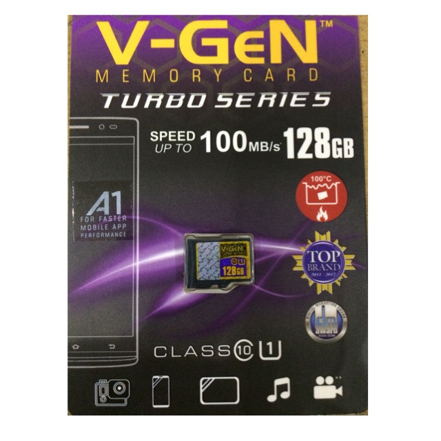 B*   Memory MicroSD Vgen 128GB Class 10 Original