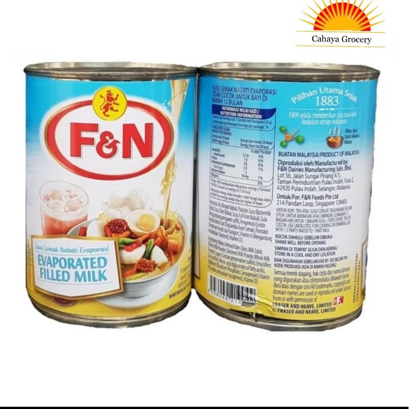 

Susu F&N Evaporated Filled Milk Susu Evaporasi F&N 380gr