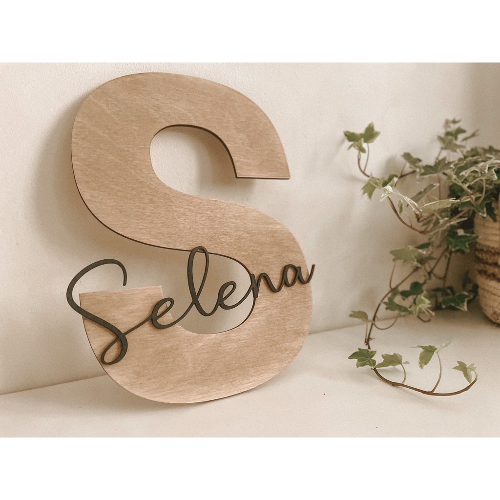 (SEHARI JADI) HURUF TIMBUL KAYU MULTIPLEXS PLYWOOD Triplek/huruf/dekorasi/costum