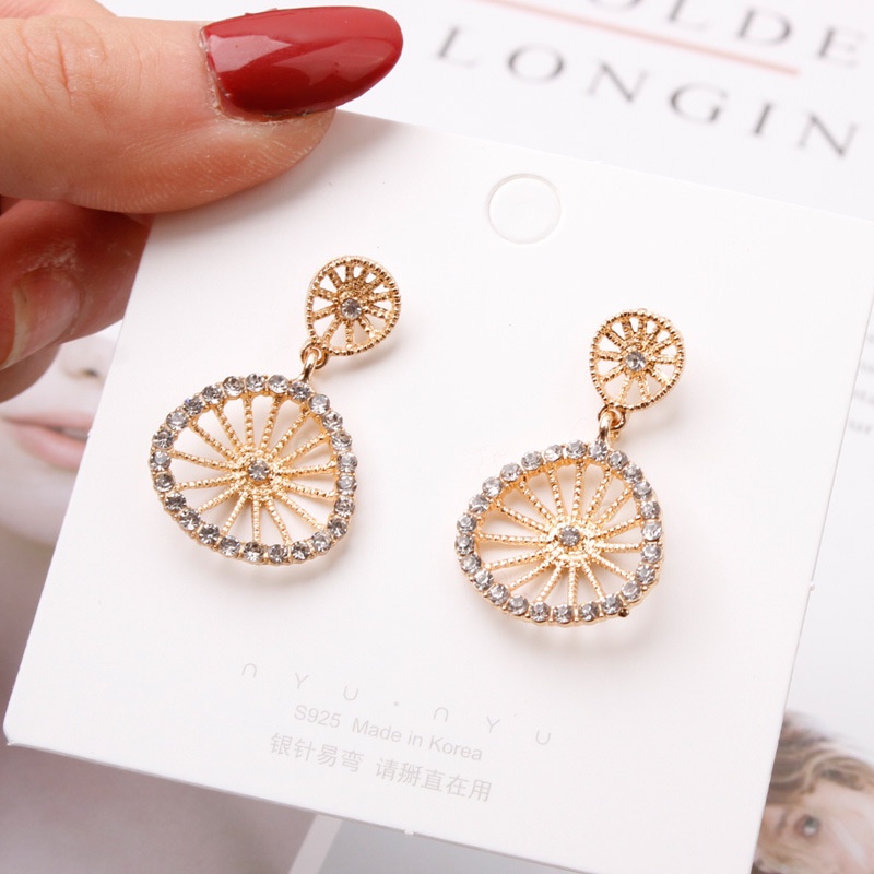 925 jarum perak segar anting-anting elegan, fashion kesederhanaan baru fashion-aksesoris yang cocok