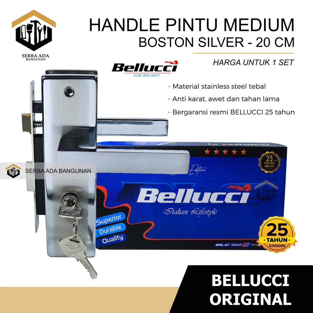 Kunci Pintu Tanggung Bellucci Asli Handle Medium Bellucci Kunci Bellucci Stainless N Series