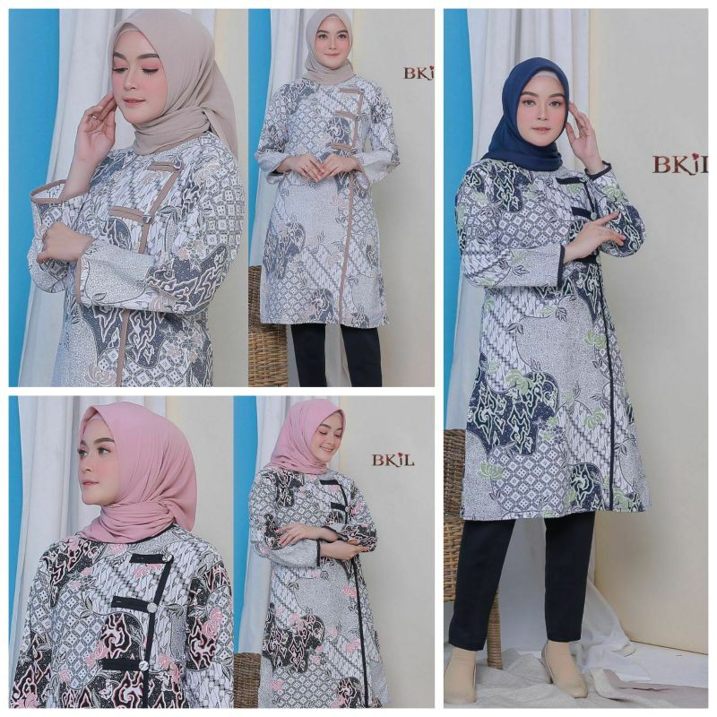 BAJU BATIK TUNIK TERBARU BAJU ATASAN WANITA YANG LAGI HITS BAJU KONDANGAN TERBARU DAN TERMURAH