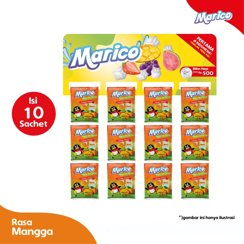 

MARICO NATA DE COCO 1 renceng rasa MANGGA MADU