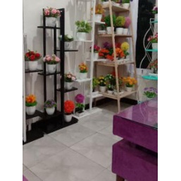 ❄ Rak Bunga Kayu 6 Susun - 6s Tanpa Cat ✪