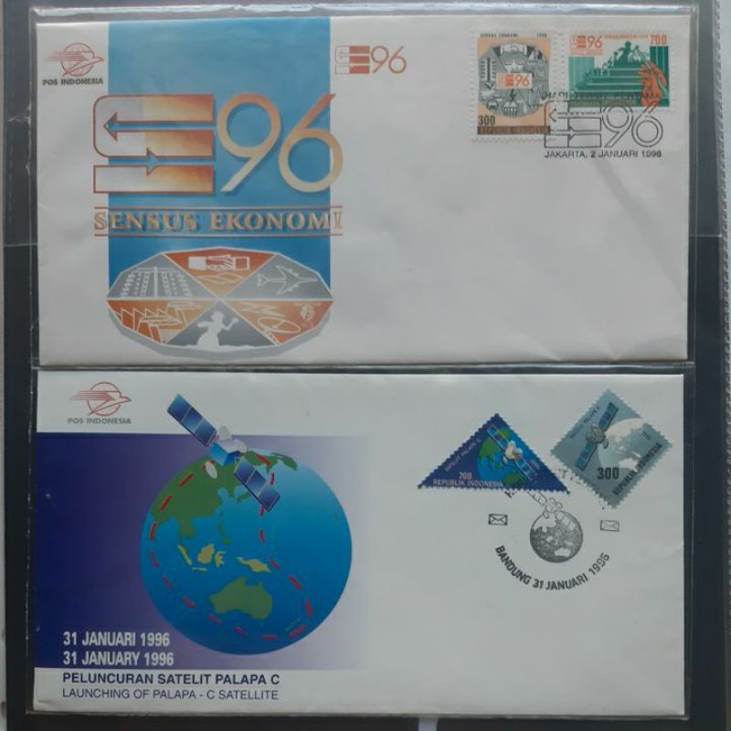

SHP Januari 1996 set 2 sampul prangko