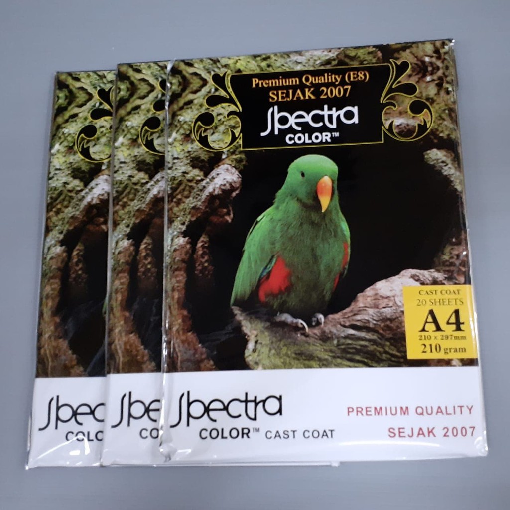 

KERTAS FOTO PAPER GLOSSY SPECTRA COLOR A4 210 GRAM ISI 20 LEMBAR