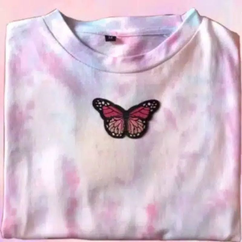 (READY/COD)BAJU TIE DYE BUTTERFLY ANAK//KIDS