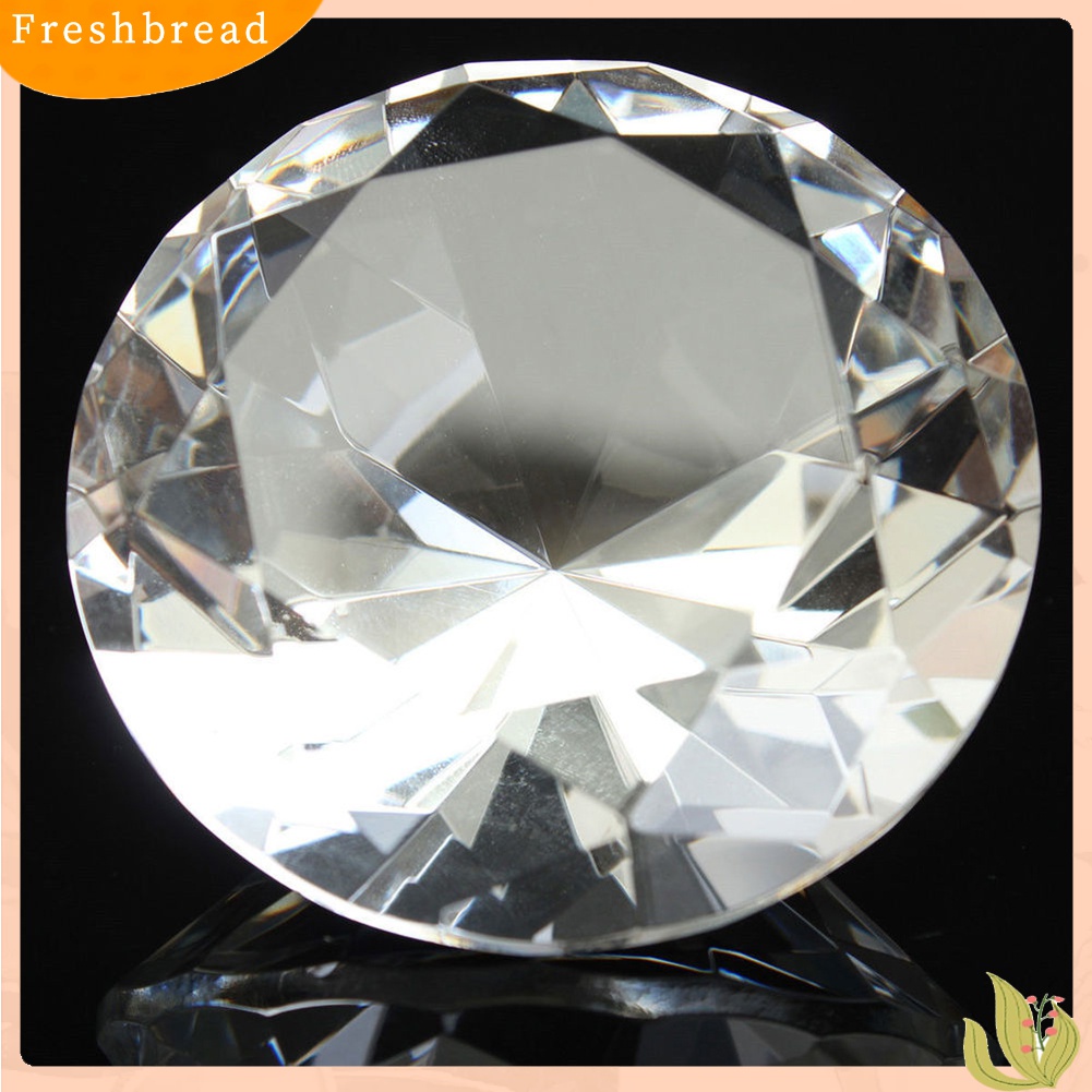 【Fresh】❀40mm Clear Paperweight Faceted Cut Glass Giant Artificial Diamond Jewelry Decor