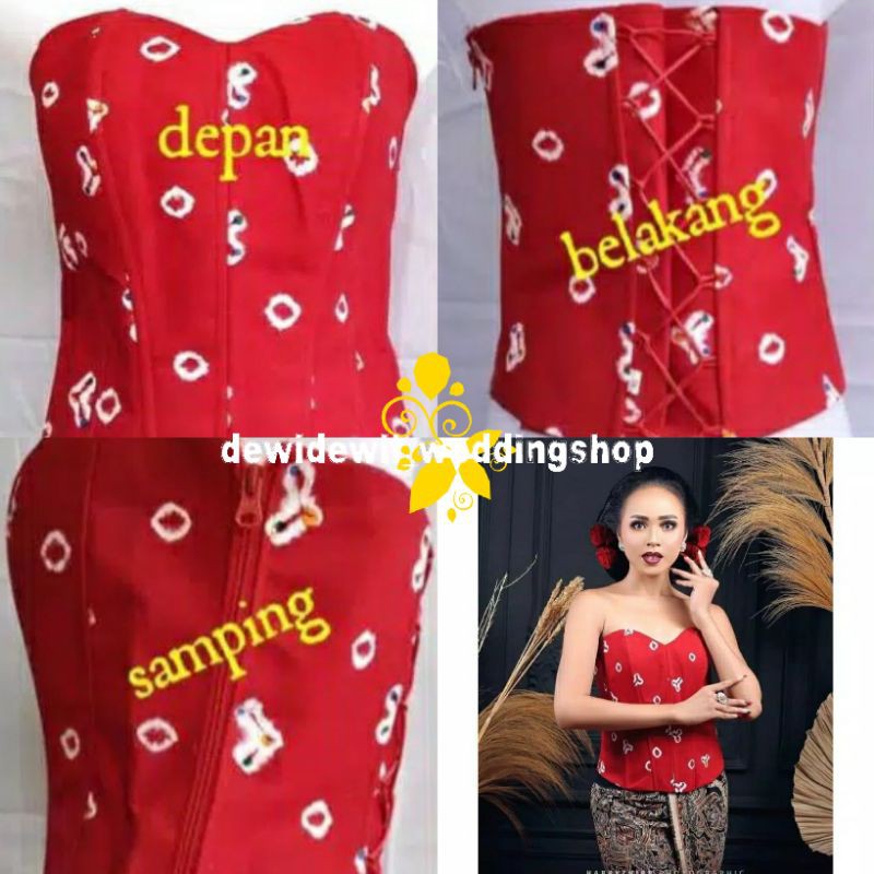 Kamisol, Motif Jumputan ( Merah / Marun )