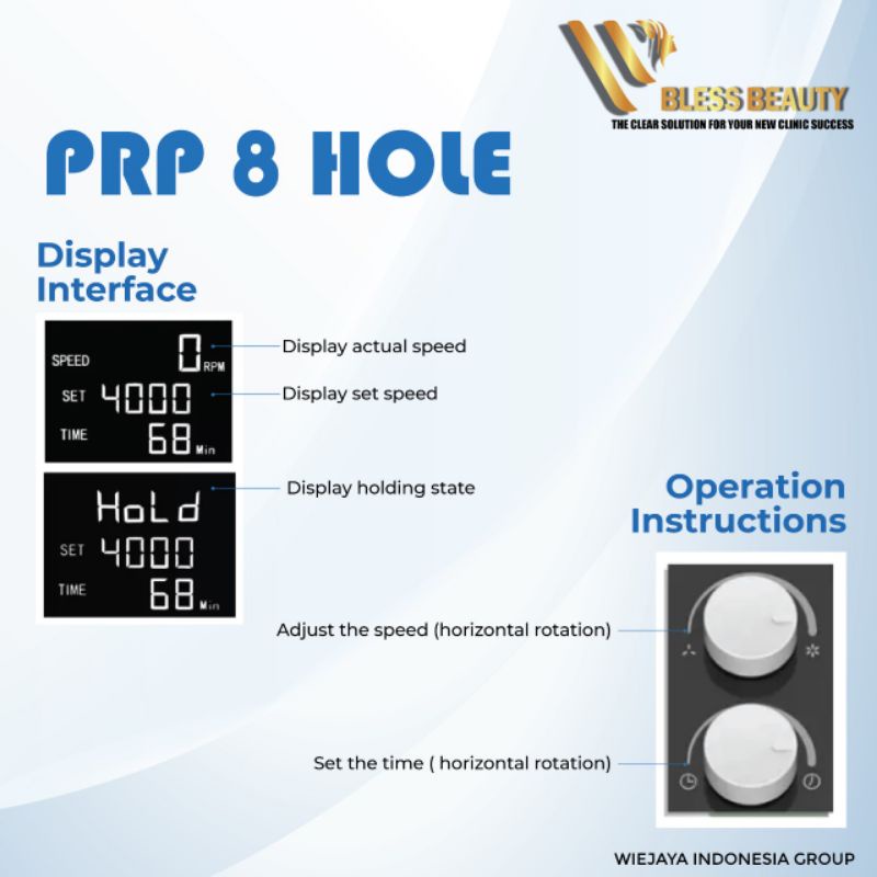 PRP 8 HOLES DIGITAL 4000 RPM CENTRIFUGE