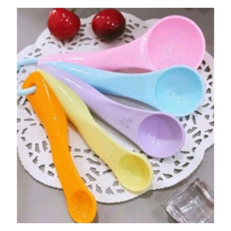 SENDOK TAKAR UKUR 1 ML SAMPAI 15 ML/ SENDOK  TAKAR PLASTIK 5 UKURAN