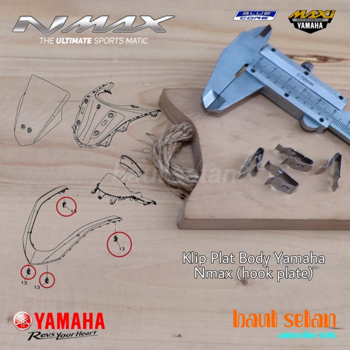 Klip Plate Hook Spring / Klip Body Yamaha N-Max 44D-F8379-00