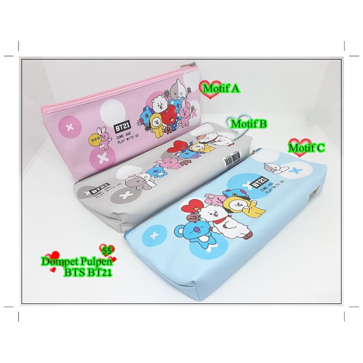 

Dompet Pen Pulpen Pensil BTS BT21 - Tempat Pensil Resleting BTS Murah