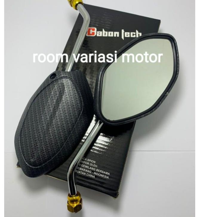 Model baru - SPION BEAT CARBON TANGKAI CHROME DRAT HONDA BEAT VARIO SCOOPY PCX SUPRA KHARISMA REVO D