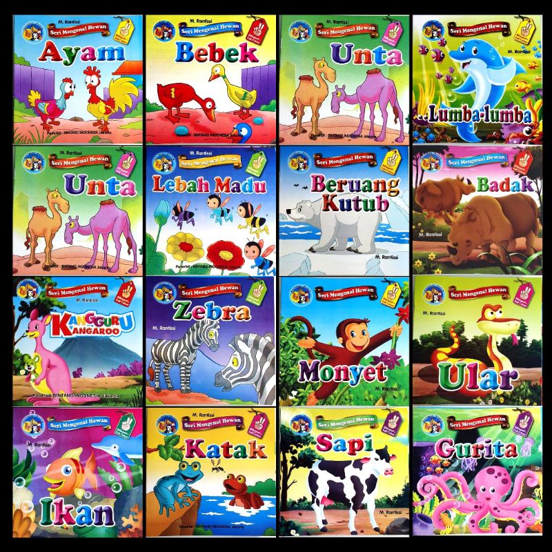 Buku Cerita Anak - Seri Mengenal Hewan ( seri 2 Bahasa Full Colour)