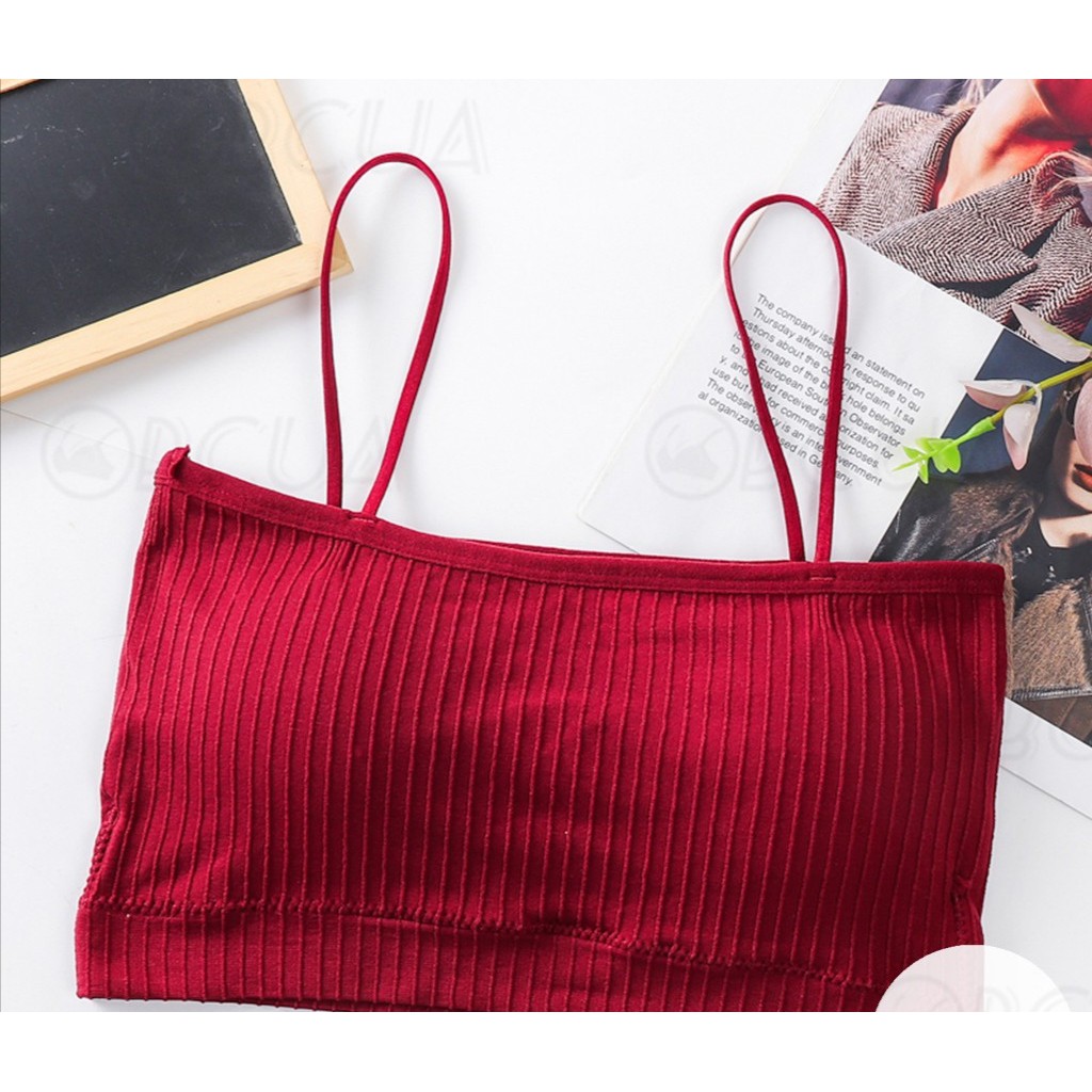 CENGLI【COD】Bra Fashion Wanita Tanpa Kawat Bahan Halus Bra Simple Import Bra Nurah Batam | BH05-Merah