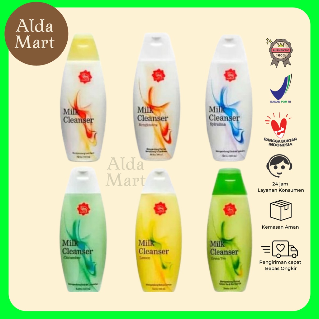 VIVA Milk Cleanser | Face Tonic 100mL Air Mawar | Susu Pembersih | Toner Penyegar