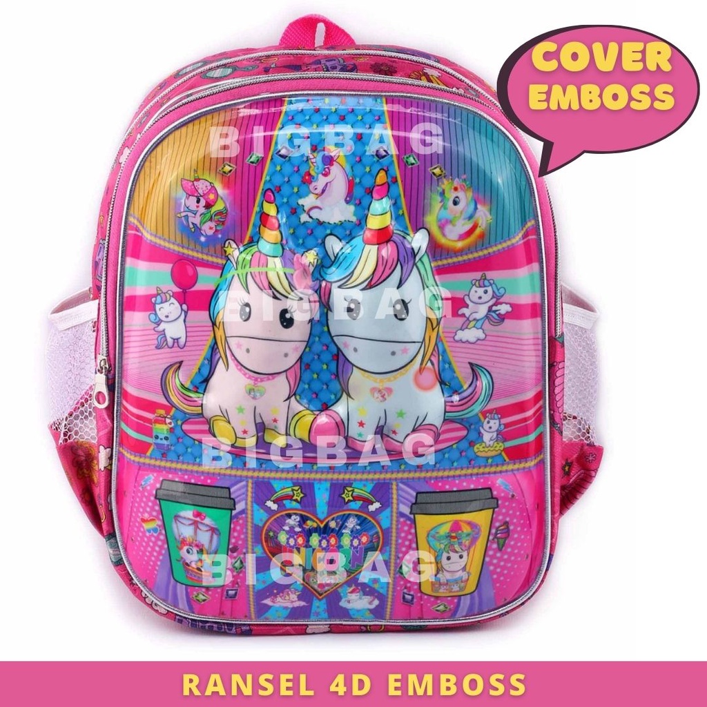 PTS - Tas Ransel Anak Sekolah - RANSEL TIMBUL EMBOSS TAS UNICORN - RANSEL BOBA DONAT RANSEL EMBOSS LED  - RANSEL BOBBA - TAS BOBA ANAK SEKOLAH - Tas Sekolah Anak - Tas Anak Sekolah Tas Anak SD Tas Anak TK Promo Diskon Termurah Terlaris Terbaru Best Seller