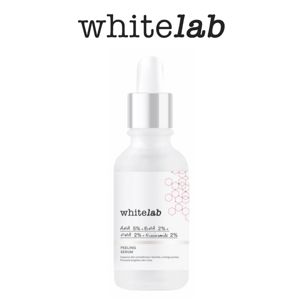 Whitelab Peeling Serum AHA 5% + BHA 2% + PHA 2% + Niacinamide 2% White Lab Kulit Kusam Jerawat Kasar