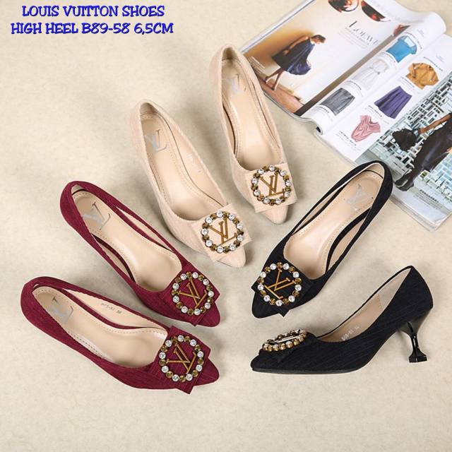 New Arrival Louis Vuitton High Heel Shoes B89 58 Shopee Indonesia