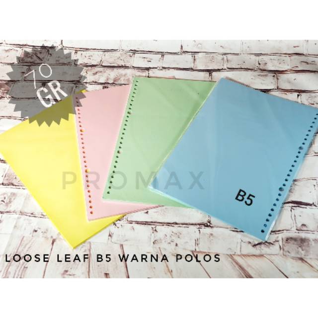 

ISI BINDER LOOSE LEAF B5 WARNA POLOS RAINBOW LOOSE LEAF RING ISI MAP BINDER KERTAS LOOSE LEAF B5