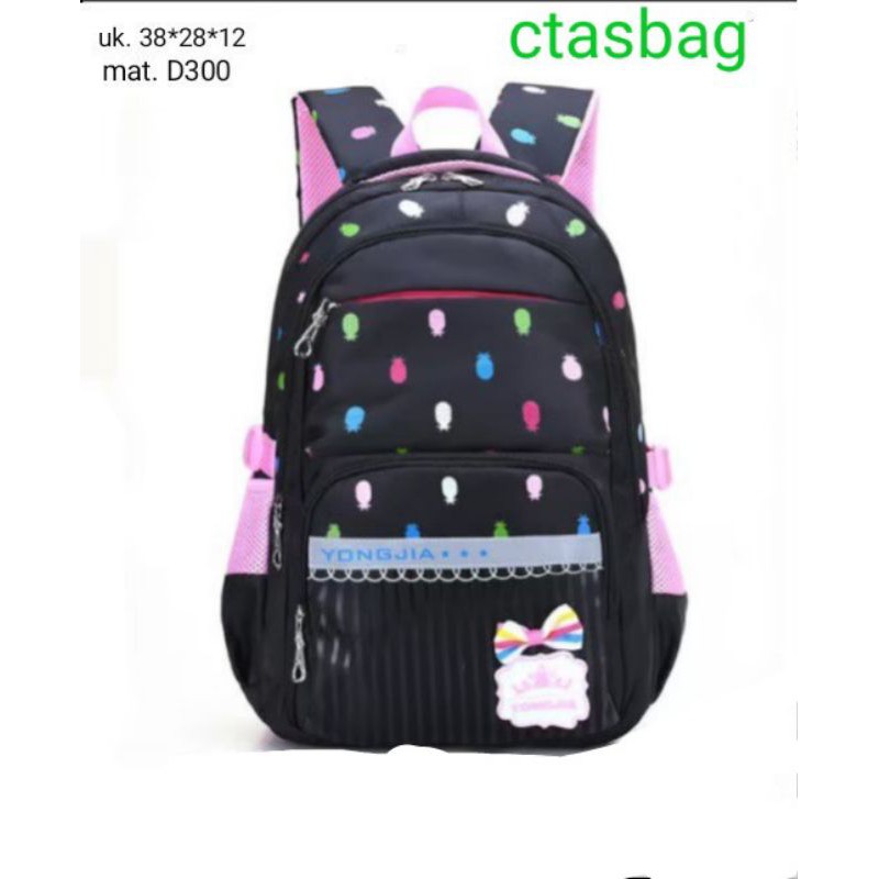 CTAS.BDG/TAS ANAK SEKOLAH/RANSEL ANAK PEREMPUAN/TAS ANAK LAKI-LAKI/TAS RANSEL ANAK/NANAS-HITAM