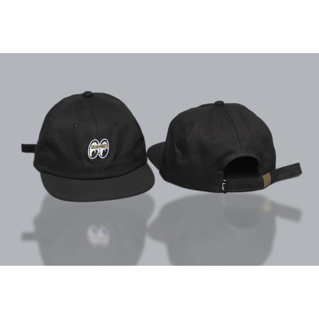 Topi 6 Panel Stussy x Mooneyes Strapback Hight Quality Full Tag Cap