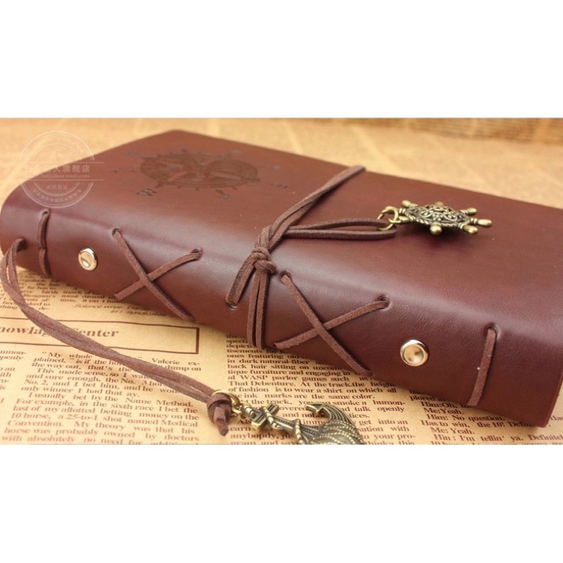 Buku Catatan Binder Kulit Retro Pirate