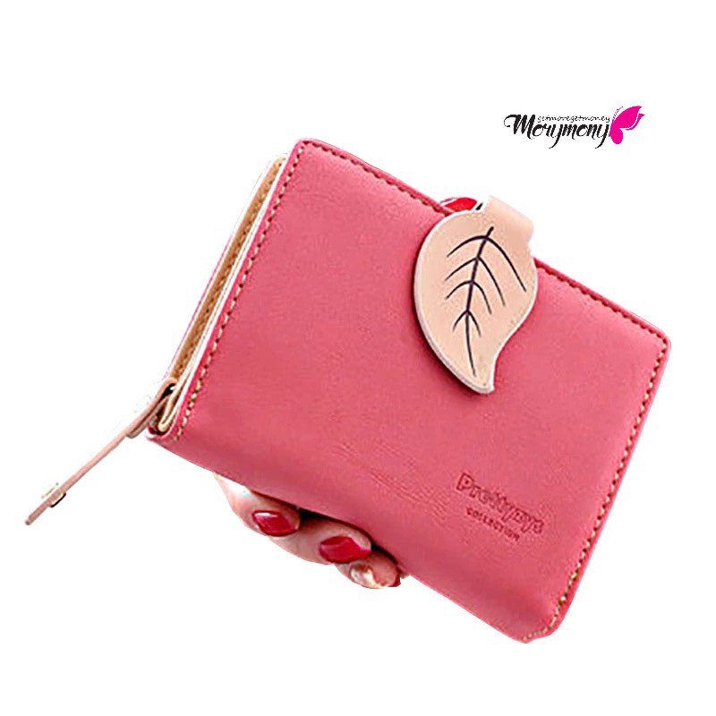 MORMON - Dompet Daun Mini Dompet Lipat Wanita Dompet Kecil Walet Koin Kartu