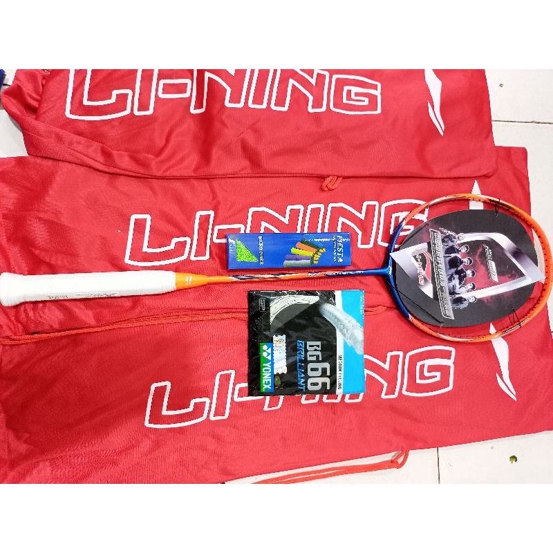 Raket Bulutangkis Lining Winstrom 72, 30 Lbs Paket, Batangan, Paket Komlit, Paket Siap Pakai