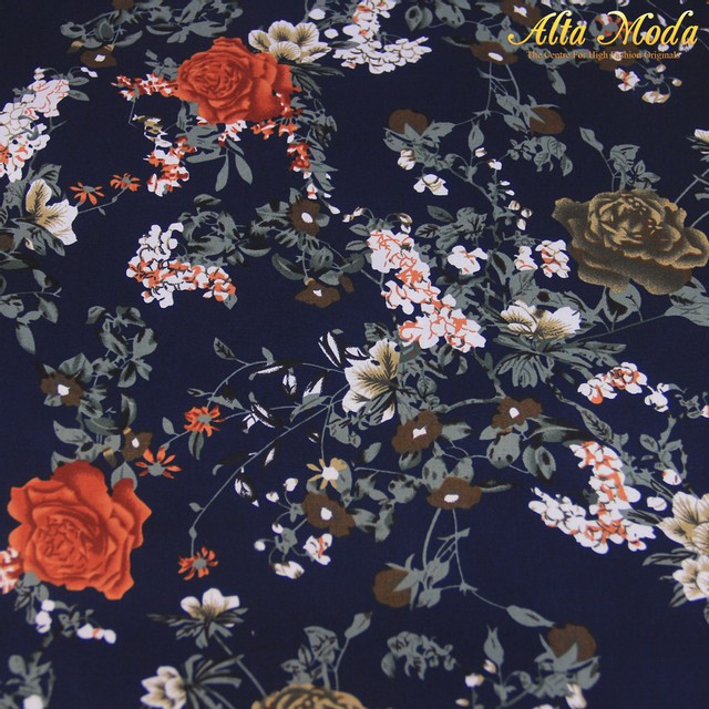 

Alta Moda Katun Stretch Navy Motif Floral (1M)