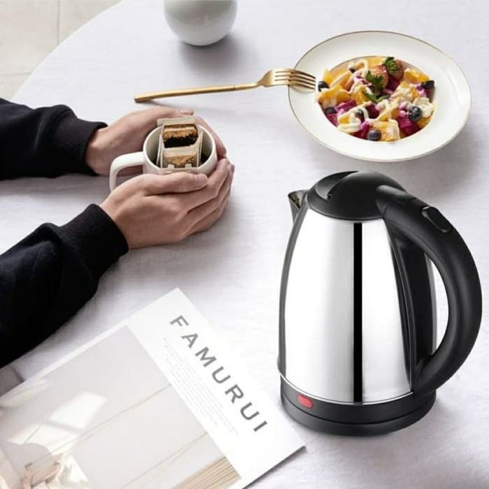 Teko Air Listrik Modis Baru 2.3L Electric Kettle Stainless Steel Teko Pemanas Air Terbaru Tempat Air Panas Teko Listrik 2.3 Liter