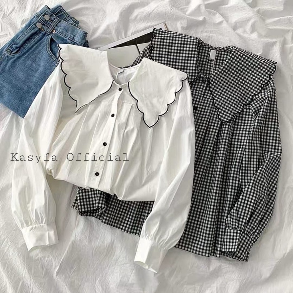 SUNA TOP BLOUSE // KOREAN BLOUSE KRAH LAYER