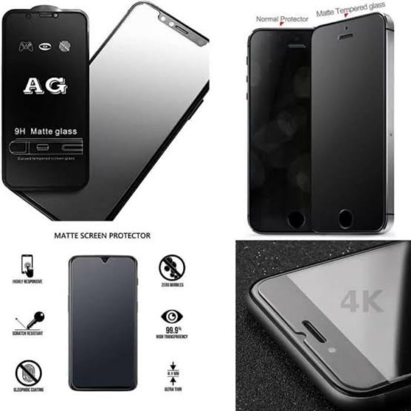 Tempered Glass Matte Vivo Y11/ Y12/ Y15/ Y17  Anti glare vivo FullScreen