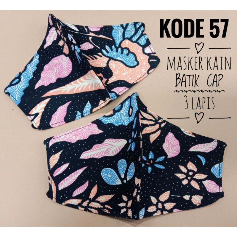 masker kain 3 lapis / masker kain murah / masker batik / suvenir lucu