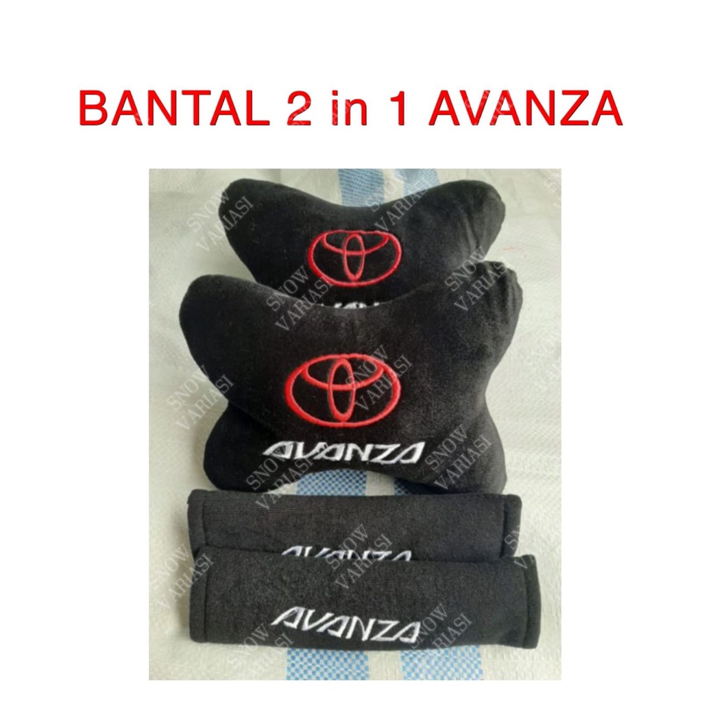 Bantal 2 in 1 Senderan Leher Mobil Avanza Xenia Car Set