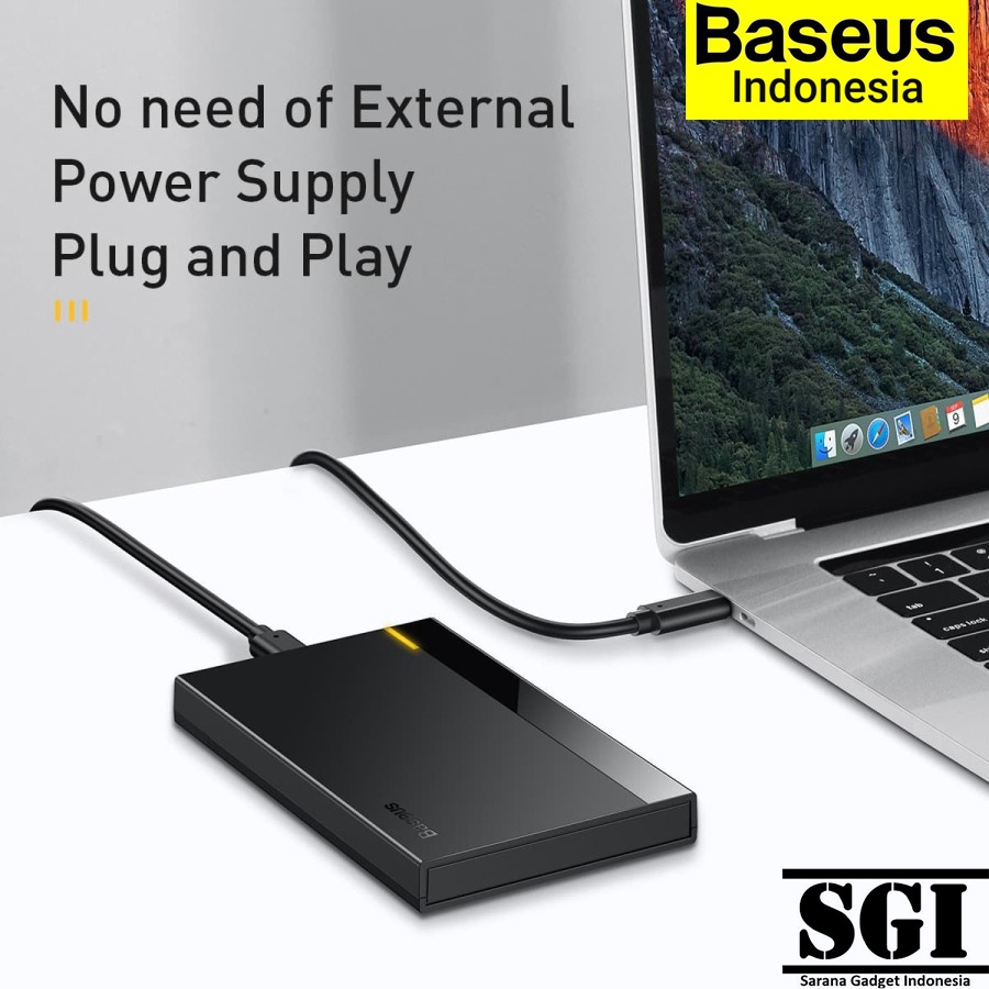 BASEUS ORIGINAL Full Speed Series 2.5 HDD SATA SSD Enclosure Type C Gen2 Case Hard Drive Box