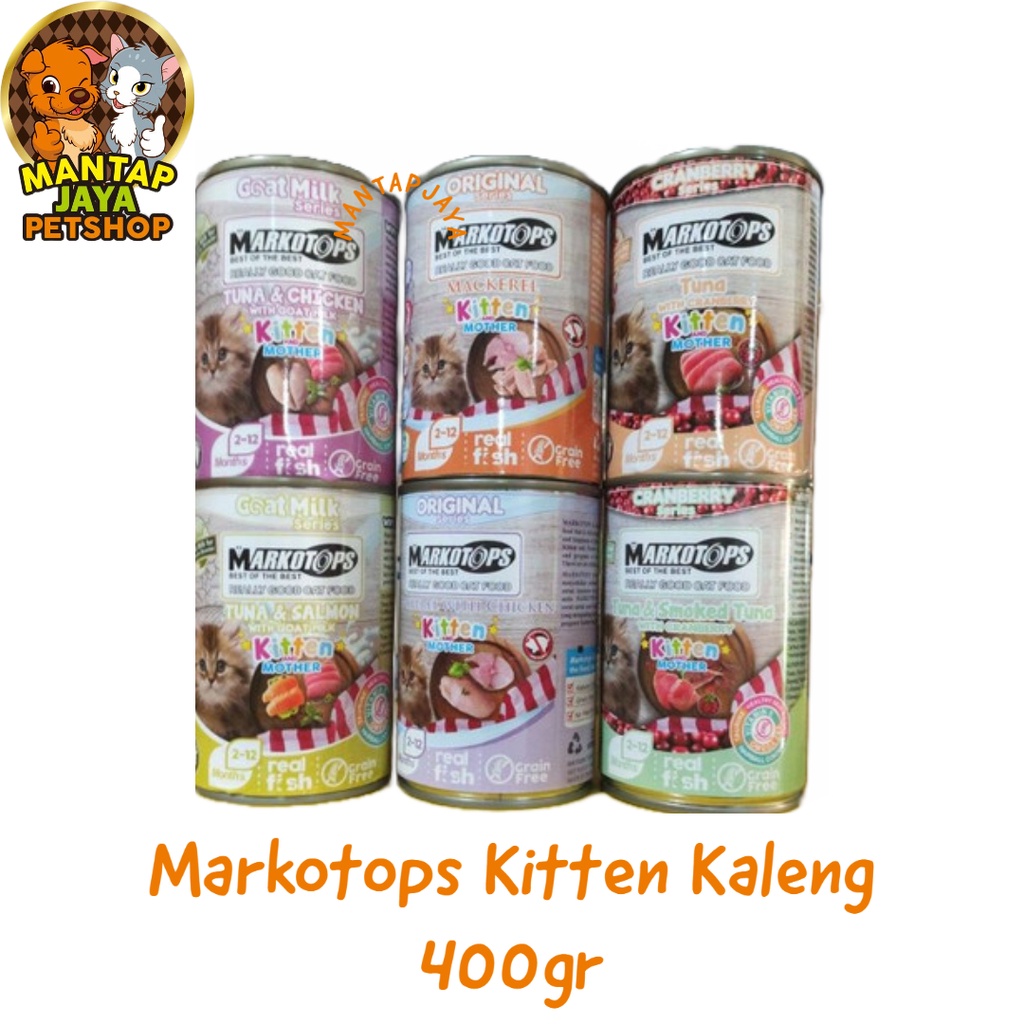 Makanan Kaleng Anak Kucing Markotops Kitten Kaleng 400gr