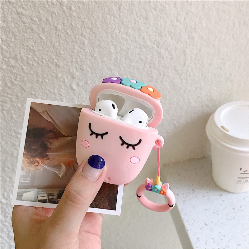 Soft Case Silikon Motif Kartun Lucu Cover Apple Airpods 1 2