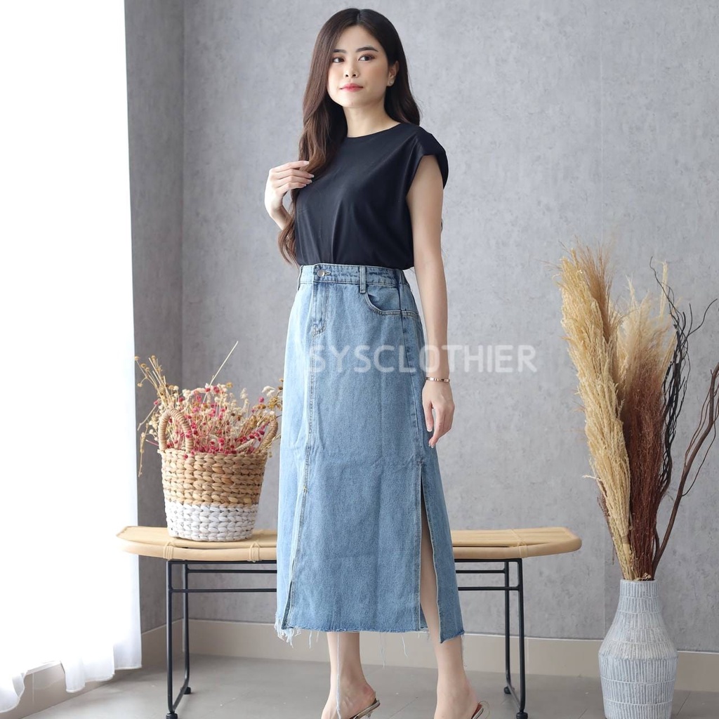 ROK JEANS WANITA NARA SKIRT IMPORT