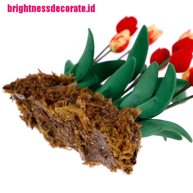 Brightid 1pc Miniatur Tanaman Bunga Tulip Skala 1: 12 Untuk Dekorasi Taman Rumah Boneka