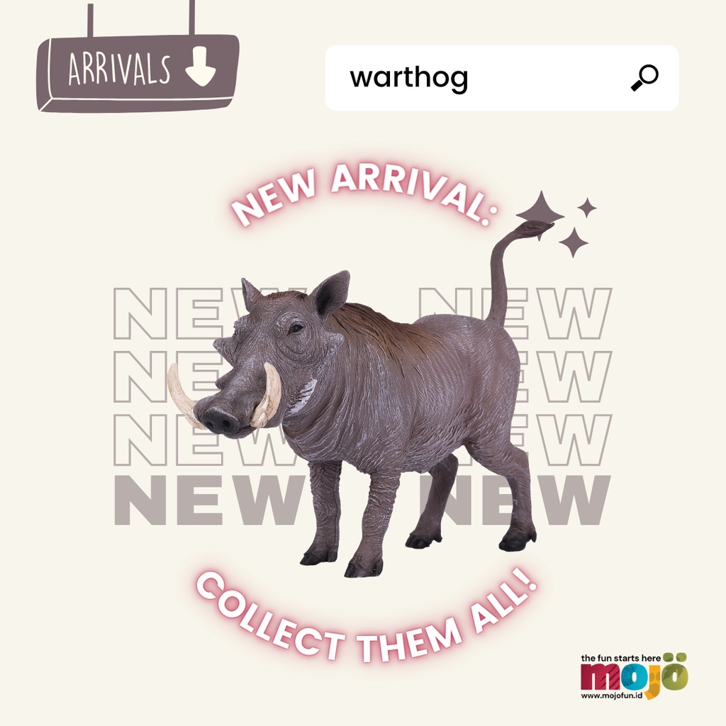 Mojo Fun Warthog / Babi Hutan 81031 - Wildlife Collection