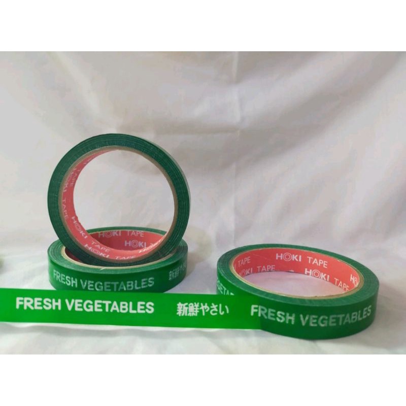 Isolasi Sayur Fresh Vegetables Lakban Sayuran 50m 50 meter Hijau Segar solasi selotip 48mm