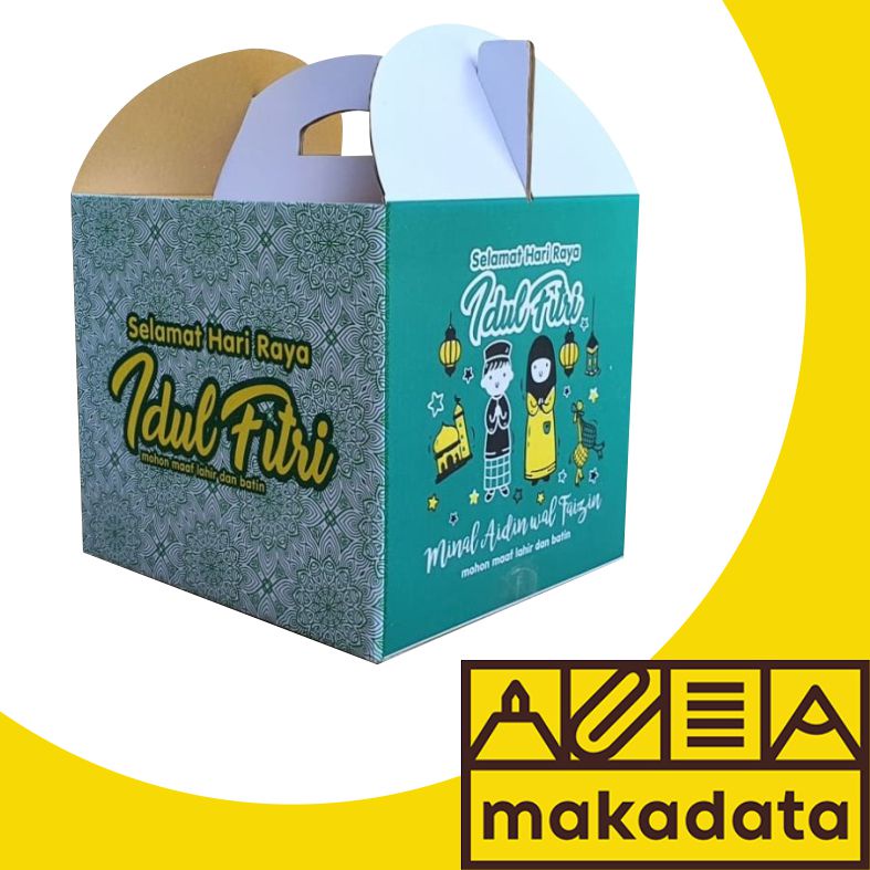 

BOX KARDUS JINJING MOTIF LEBARAN PARCEL PAKET IDUL FITRI 30X26X26CM MURAH