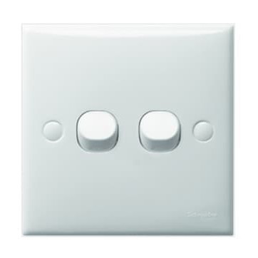 SCHNEIDER CLIPSAL S-Classic Saklar 2 Gang 1 Arah 2 Gangs 1 Way Switch