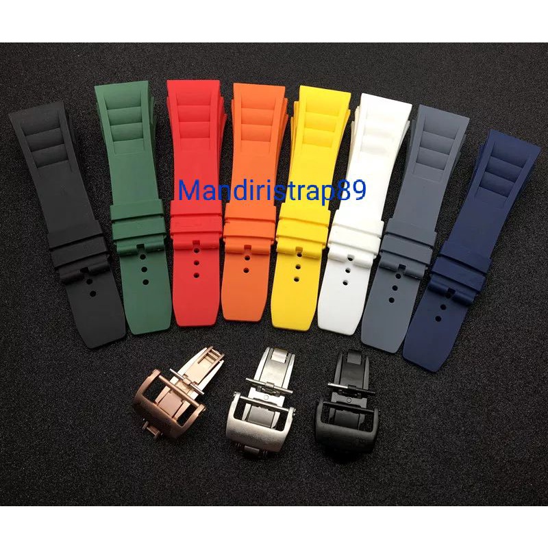 STRAP-TALI JAM TANGAN RM-RICHARD MILLE RUBBER PRIA BAUT