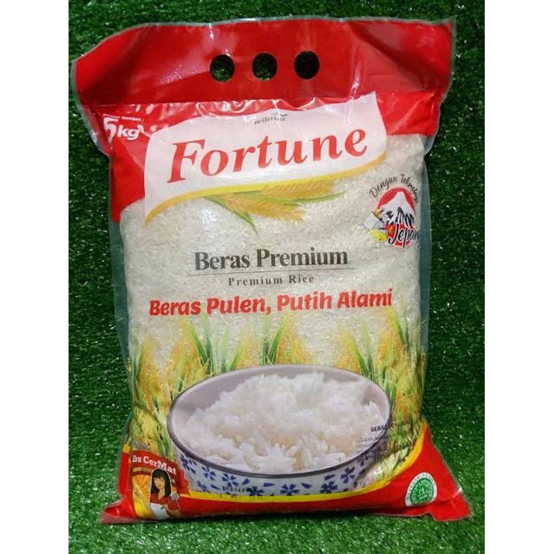 

Beras premium Fortune dan Sania