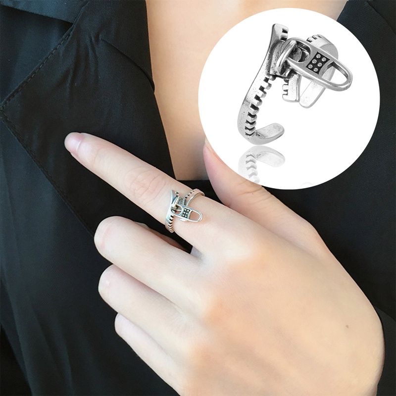 Cincin Model Resleting Adjustable Gaya Punk Untuk Wanita