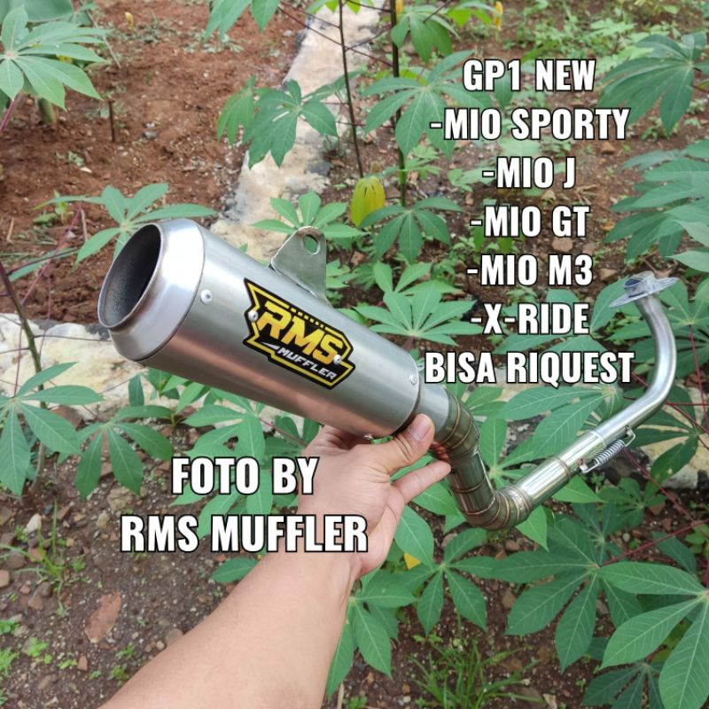 Knalpot RMS Muffler gp1 mio Sporty mio j mio gt mio m3 x rade bkn cld wrx dpj